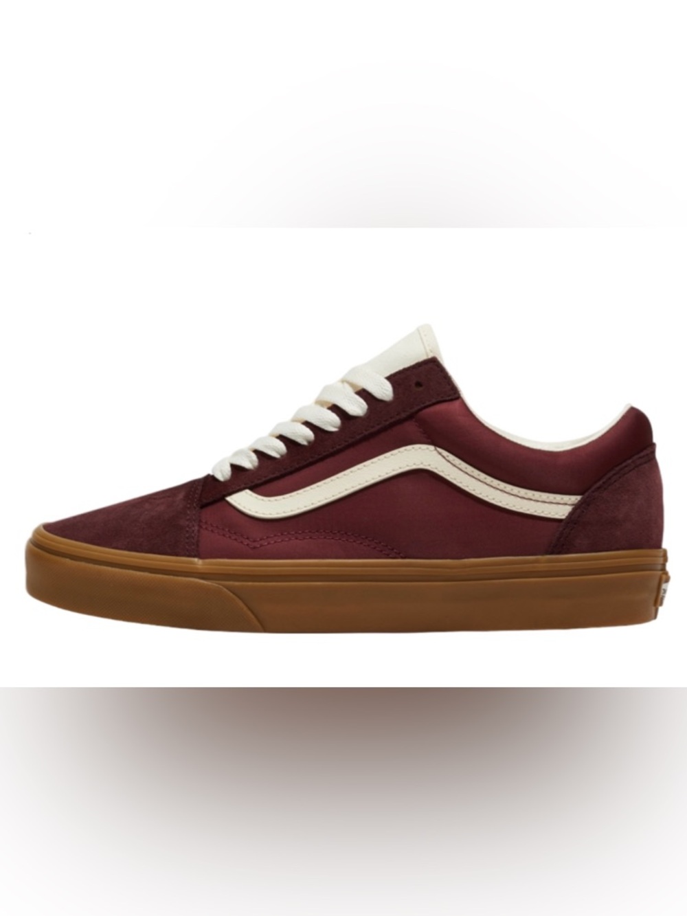 NWT, Vans Old Skool Iconic Low Top, Maroon Suede & Canvas Sporty Brown Gum, SZ 9